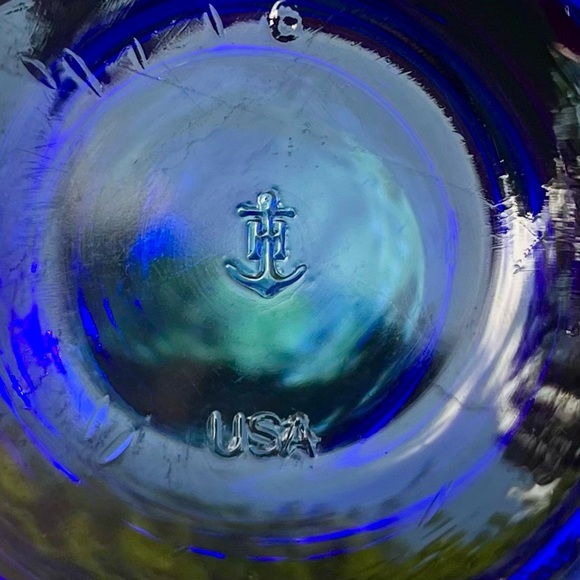 Vintage cobalt blue Starbucks mug, Anchor Hocking glass - Picture 5 of 5